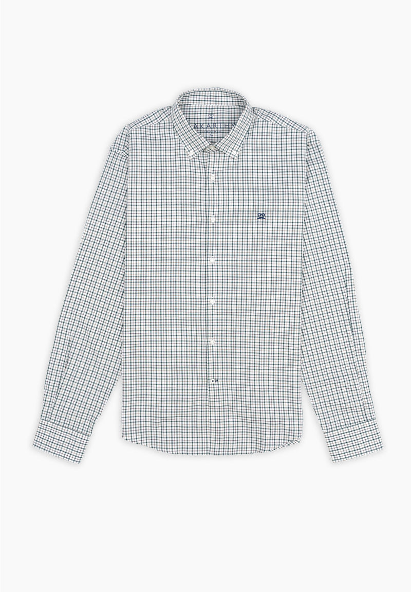 Camisa Cuadros Tartán Verde Hierba