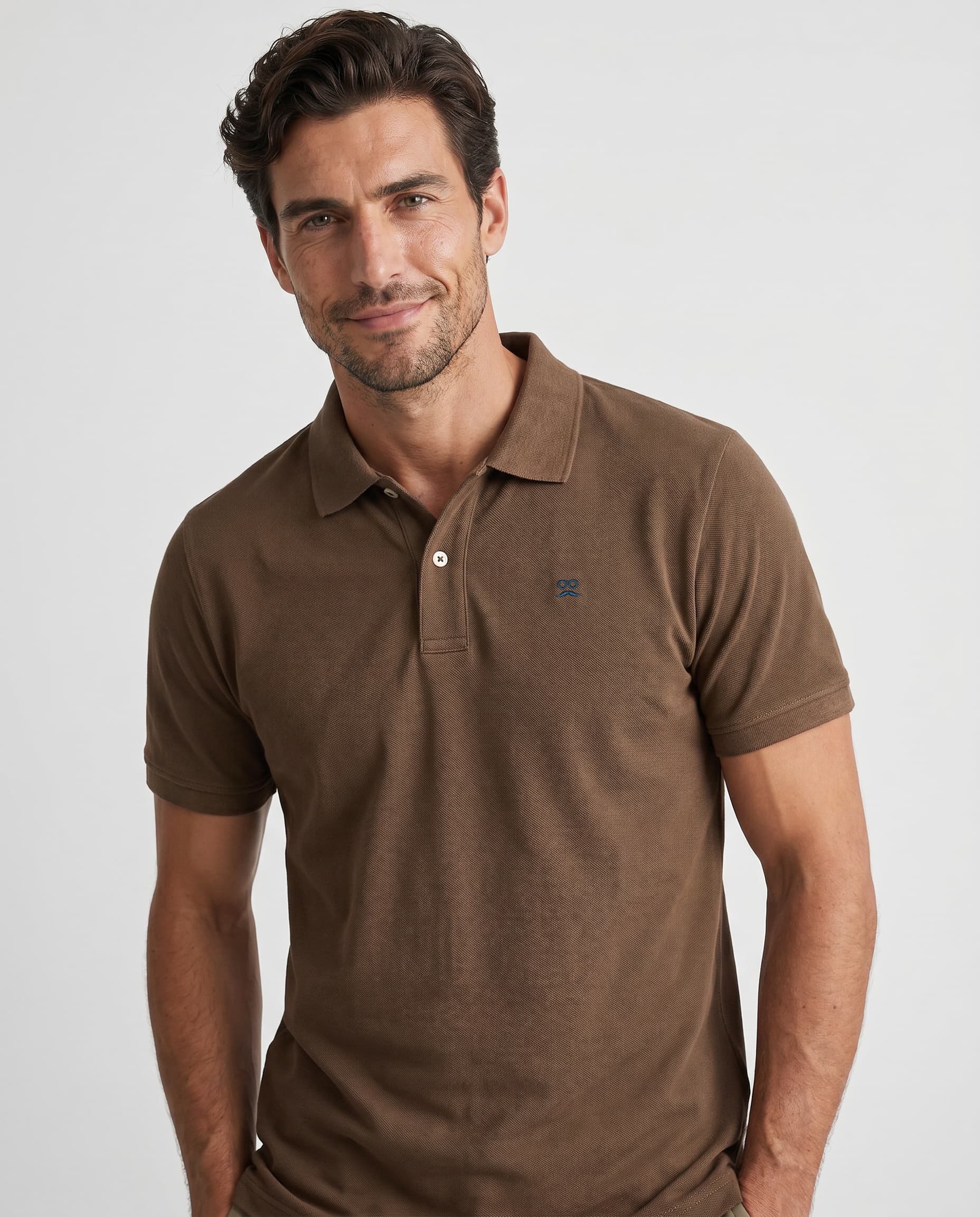 Restless Soft Brown Classic Short-Sleeve Polo Shirt