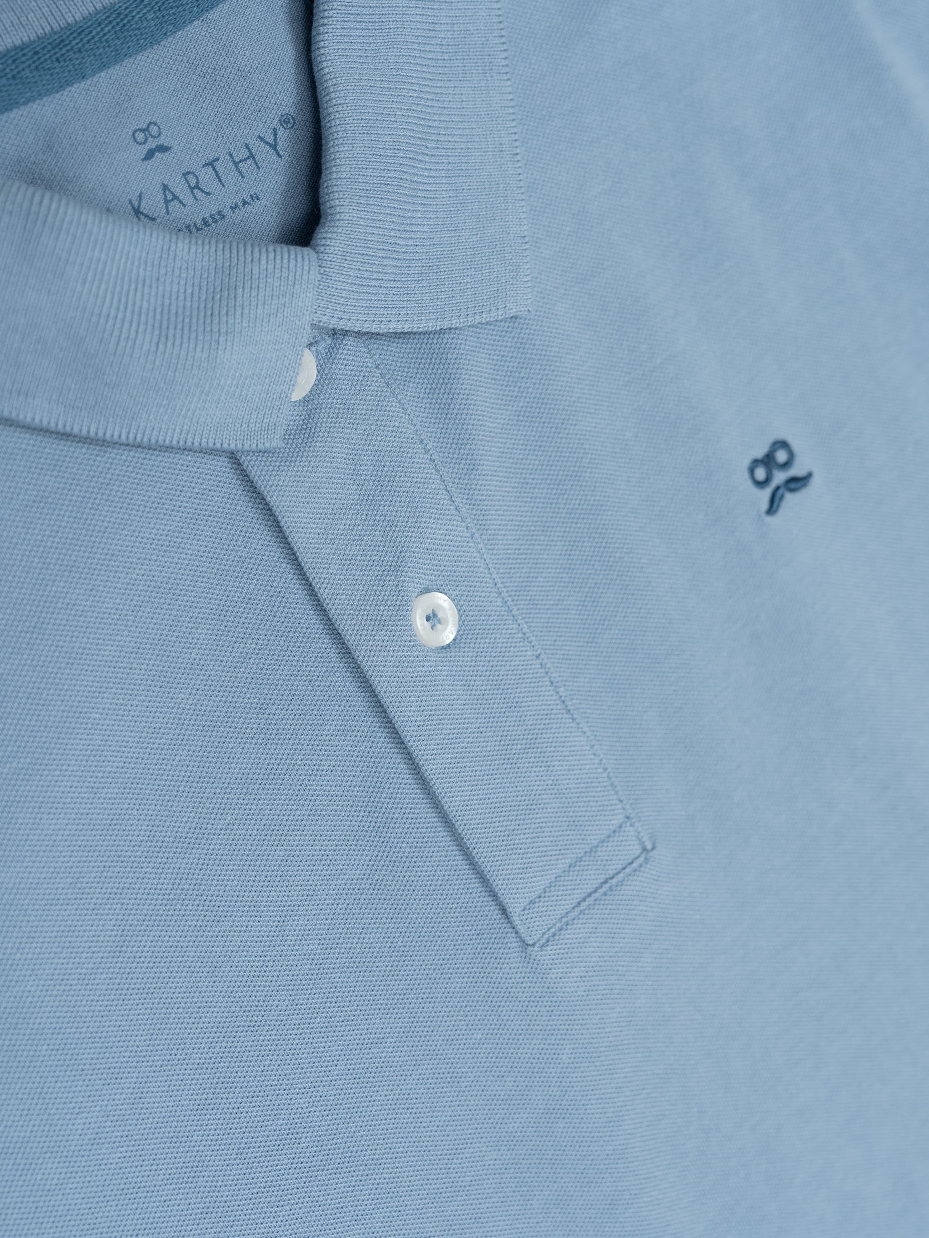 Restless Soft Mist Blue Short Sleeve Classic Polo