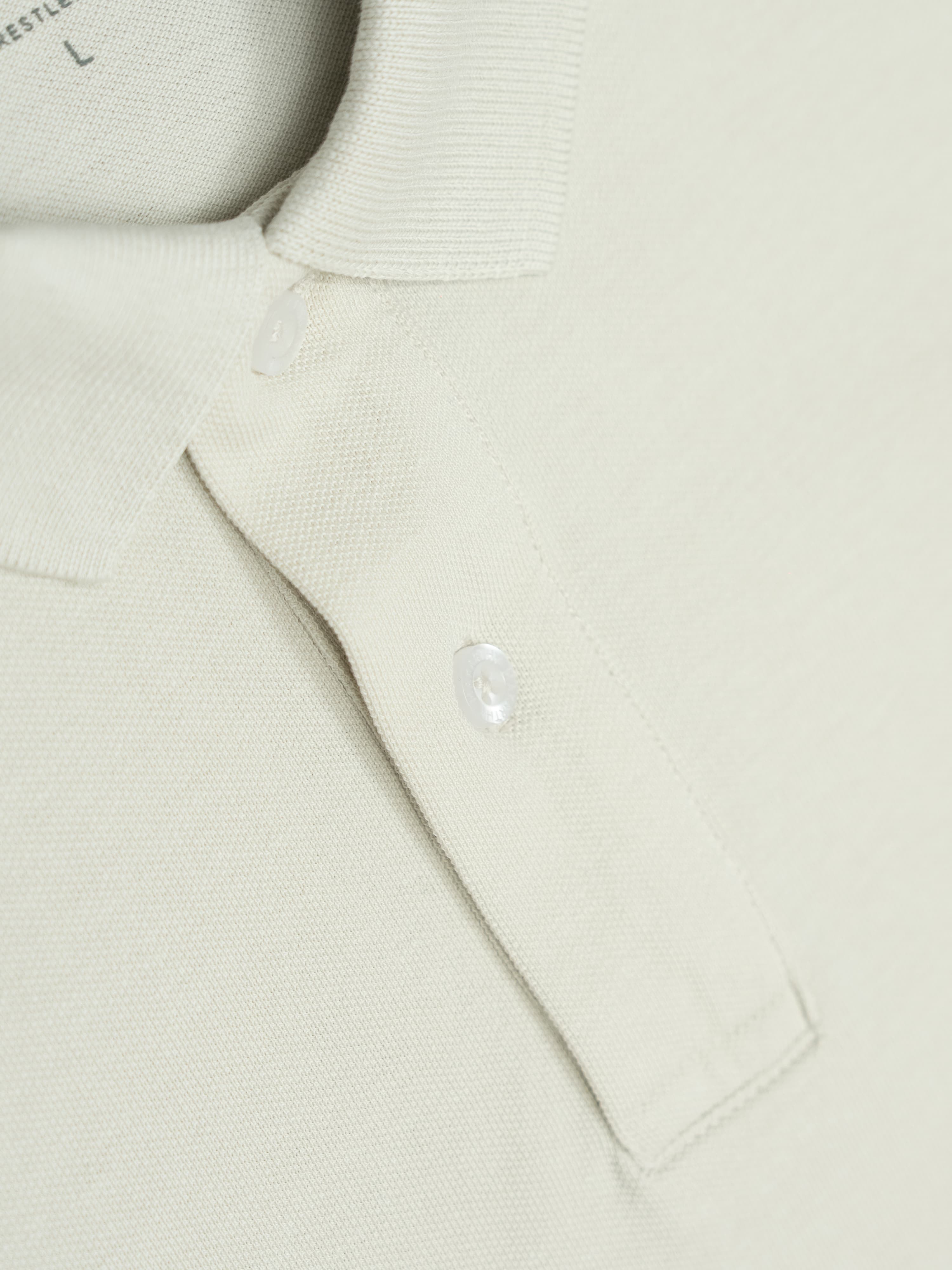 Classic Short Sleeve Polo Restless Soft Greenish Grey