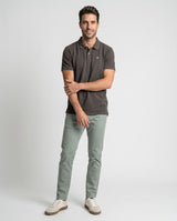 Men's Classic Short Sleeve Polo Shirt Restless Soft Charcoal