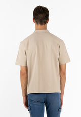 Polo Clásico Manga Corta Oversize Piedra