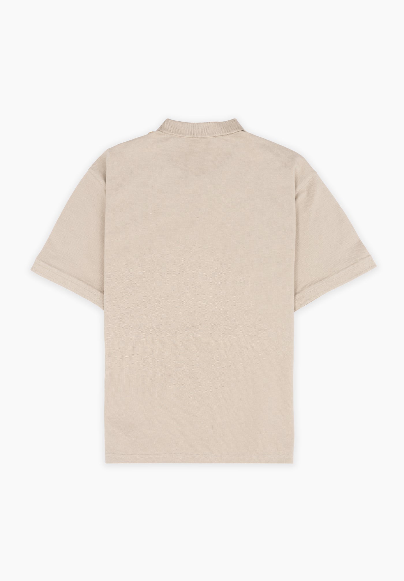 Classic Oversized Stone Short Sleeve Polo Shirt