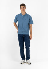 Polo Clásico Manga Corta Oversize Indigo