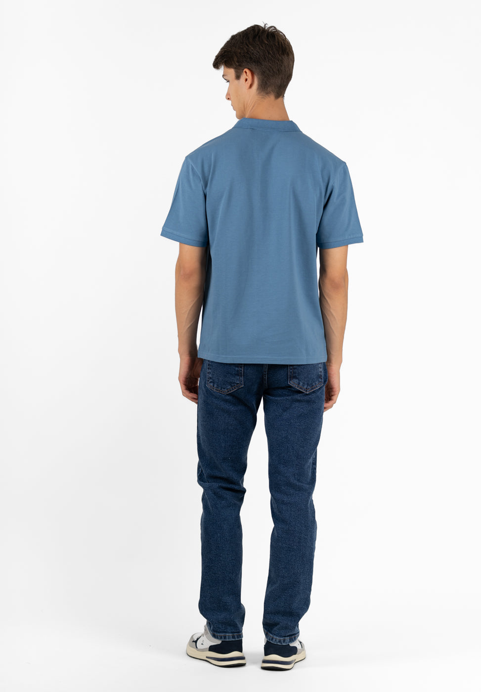 Polo Clásico Manga Corta Oversize Indigo
