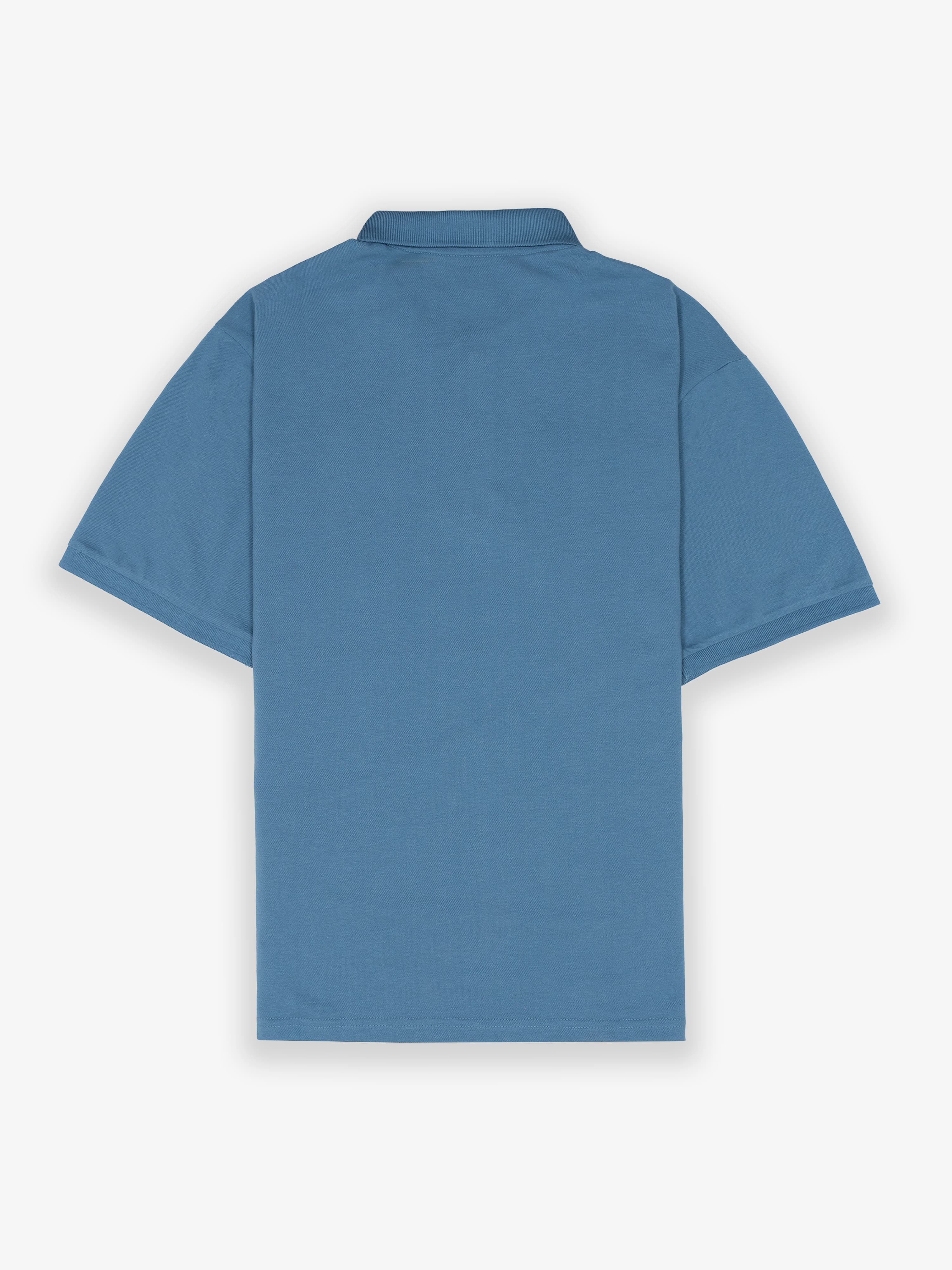 Polo Clásico Manga Corta Oversize Indigo