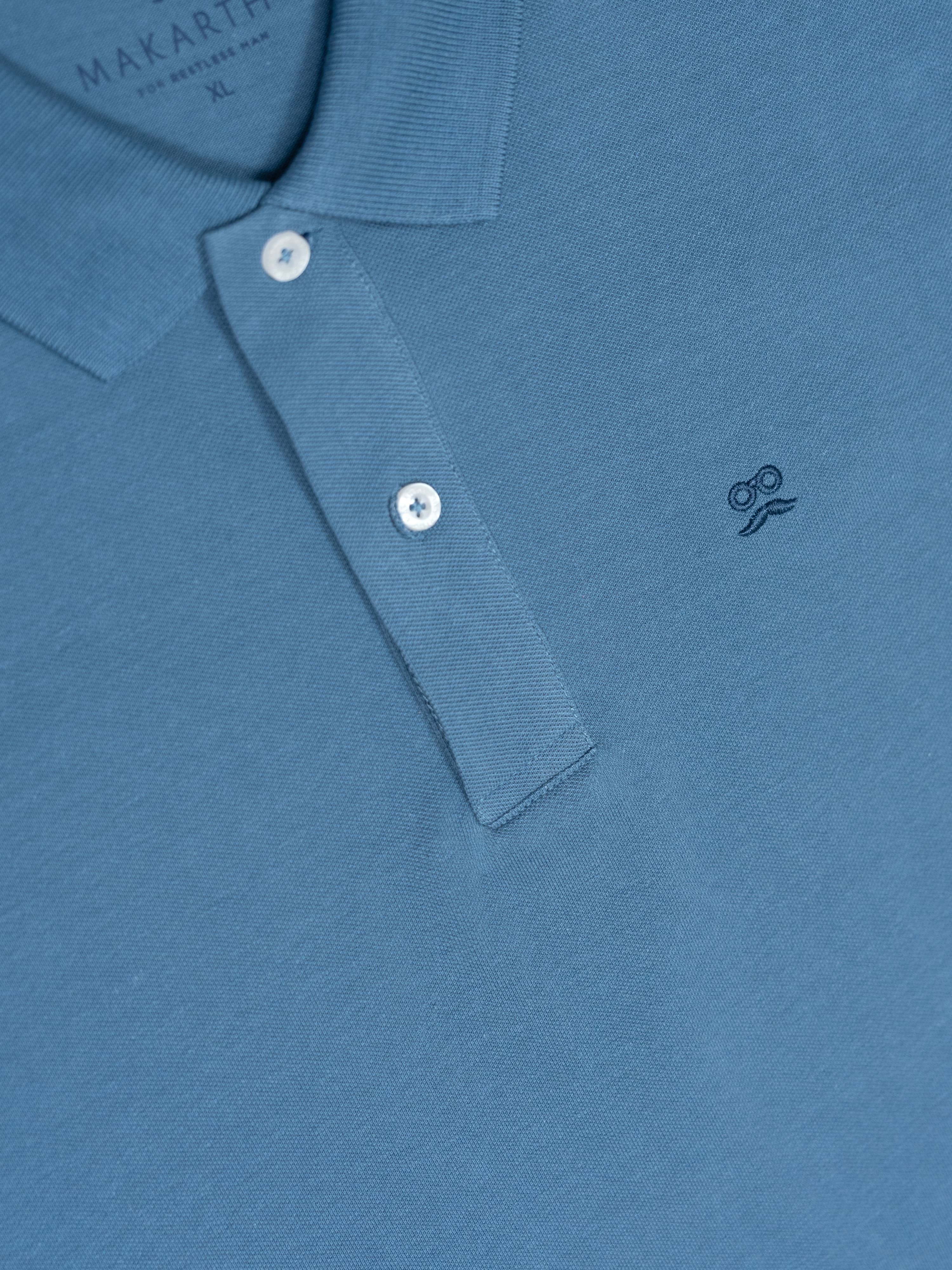 Polo Clásico Manga Corta Oversize Indigo