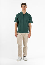 Polo Clásico Manga Corta Oversize Verde Hierba