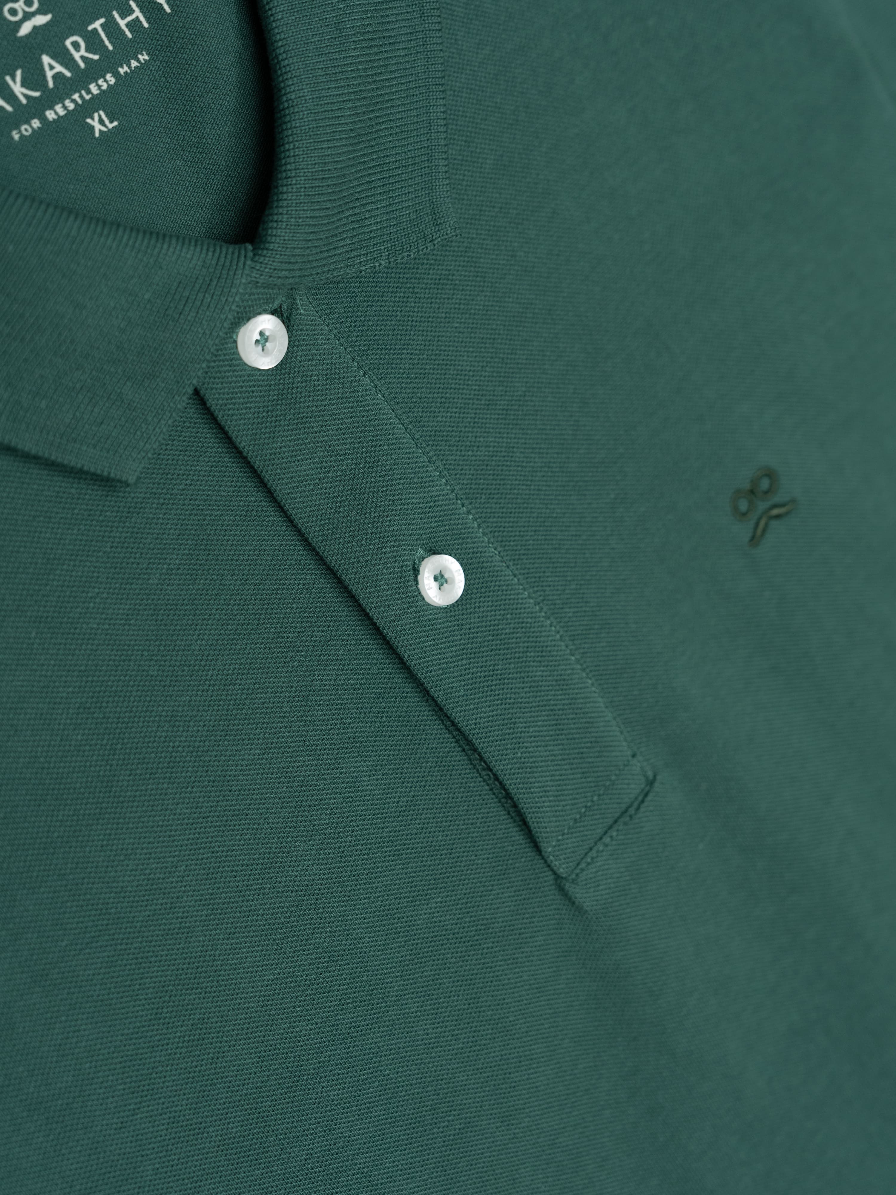 Polo Clásico Manga Corta Oversize Verde Hierba
