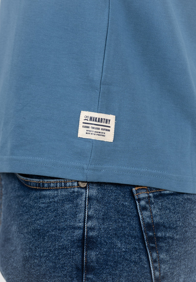 Polo Delavado Sarga Indigo