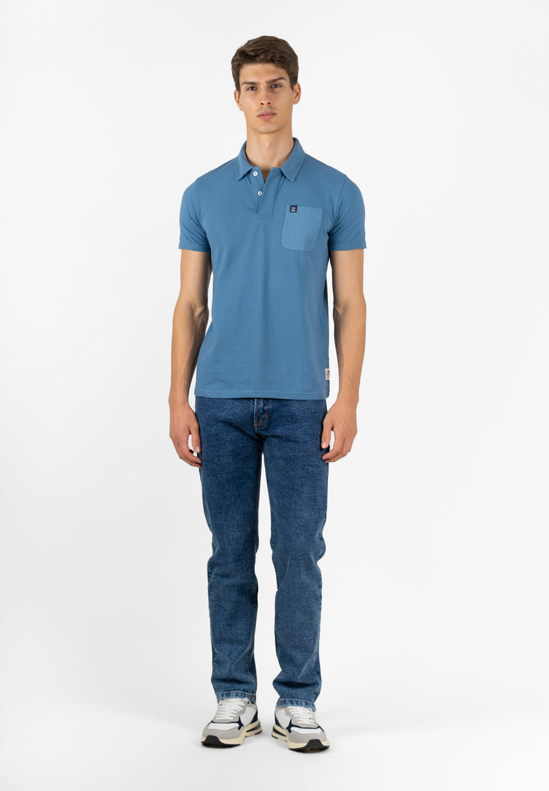 Polo Delavado Sarga Indigo