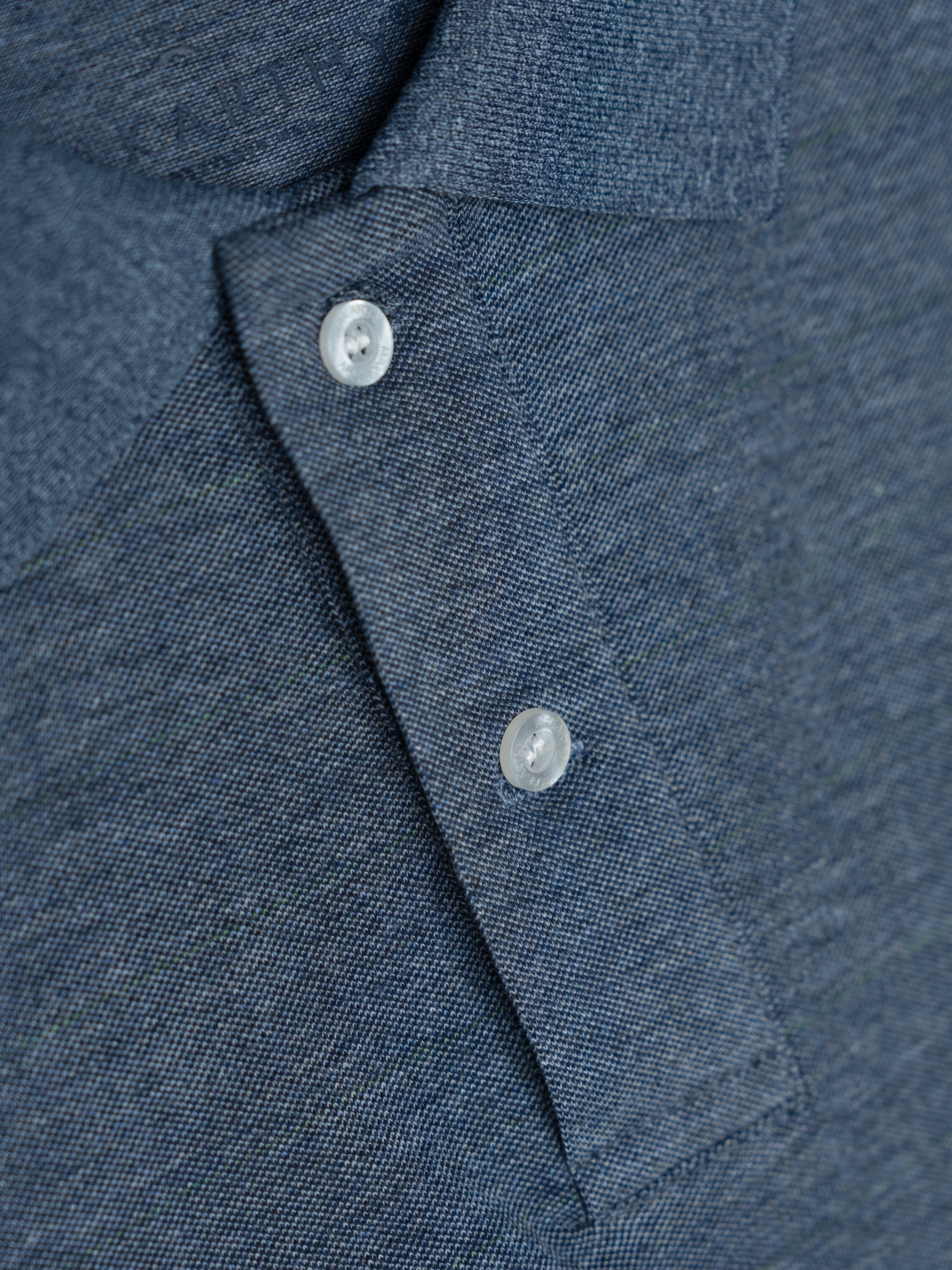 Polo Clásico Manga Corta Flamé Azul Niebla
