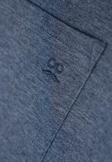 Polo Clásico Manga Corta Flamé Azul Niebla