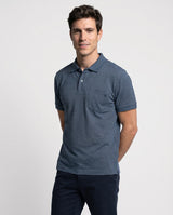 Polo Clásico Manga Corta Flamé Azul Niebla
