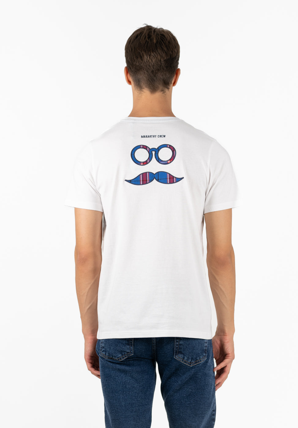 White Woven Logo T-Shirt