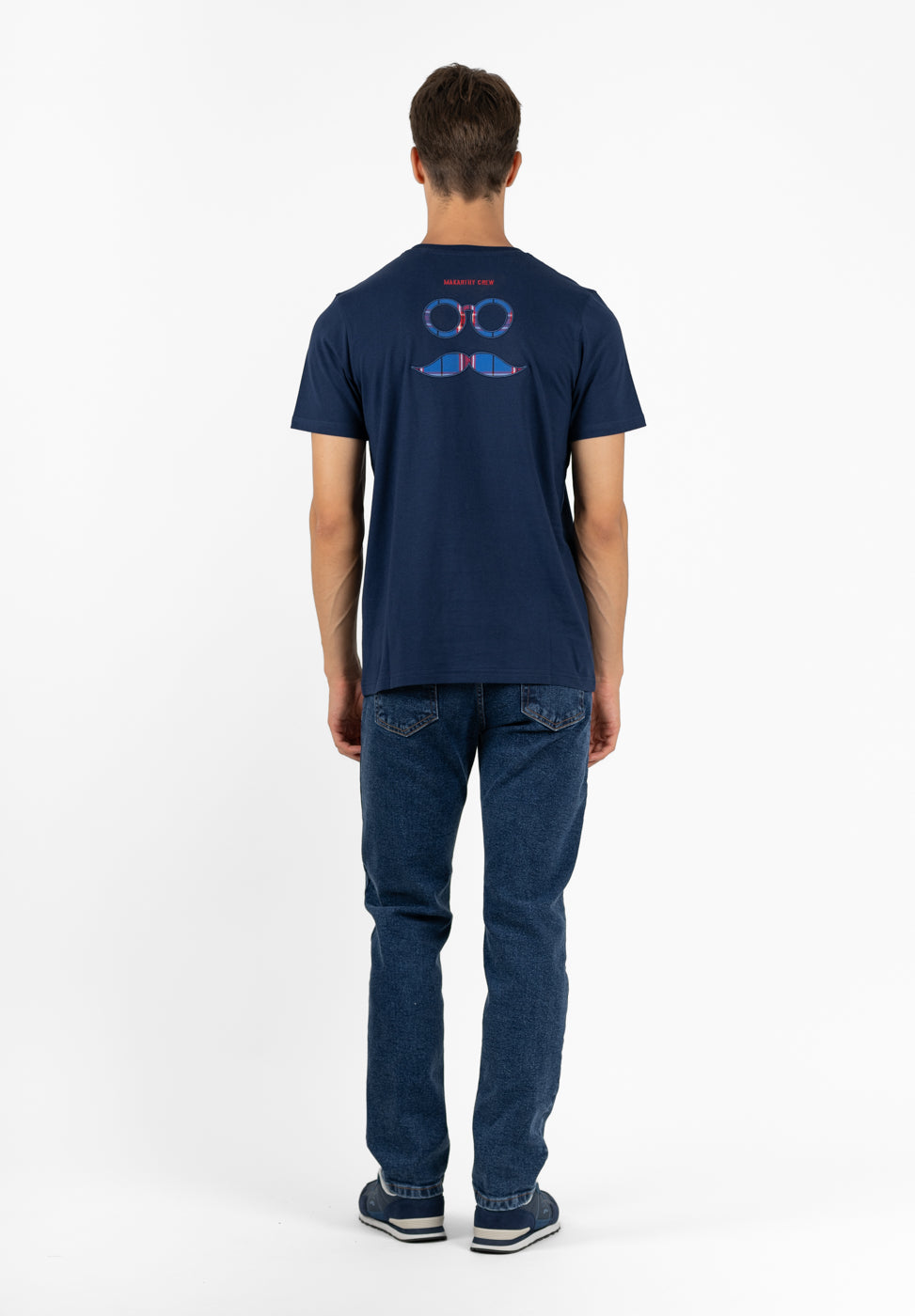 Navy Woven Logo T-Shirt