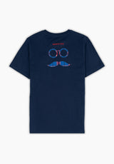 Navy Woven Logo T-Shirt