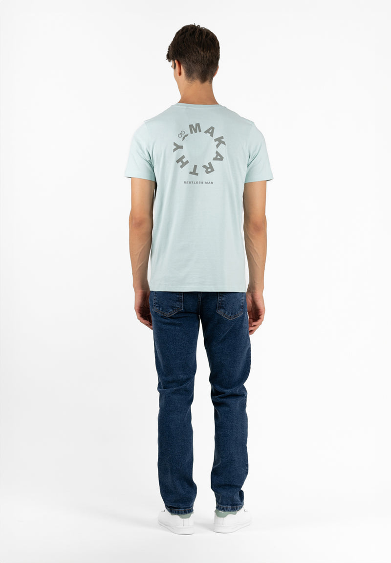 Camiseta Lettering Agua Marina