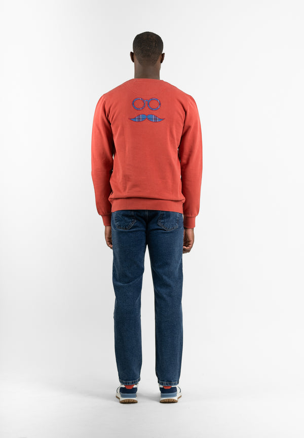 Sudadera Logo Tejido Rojizo
