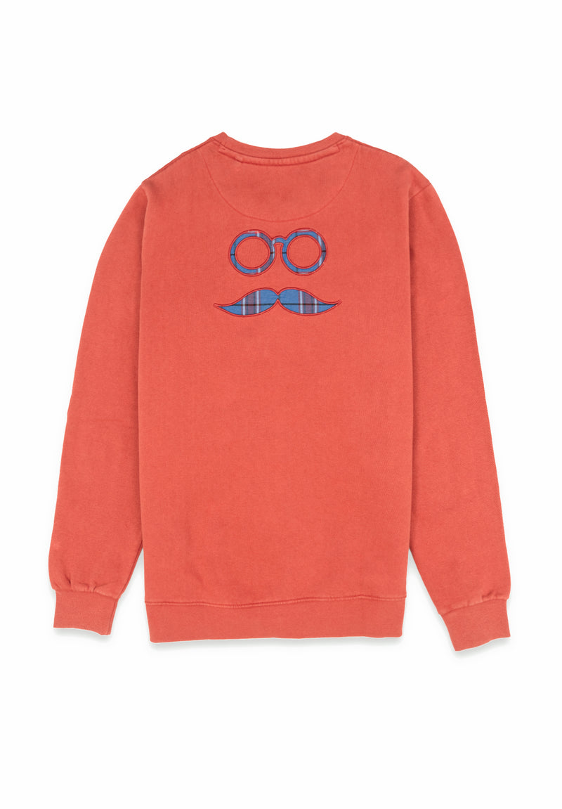 Sudadera Logo Tejido Rojizo