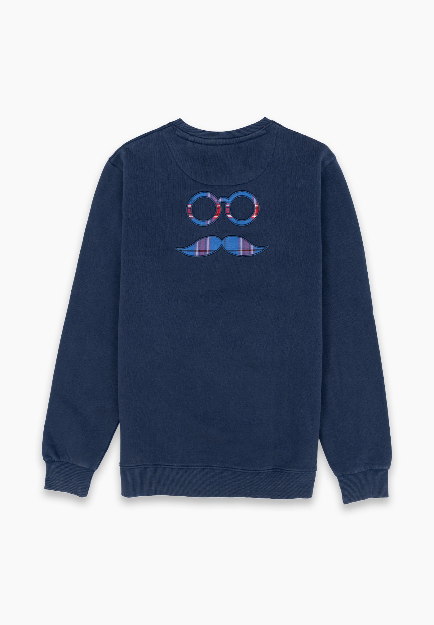 Navy Fabric Logo Hoodie