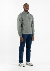 Piqué Neck Sweatshirt Sage