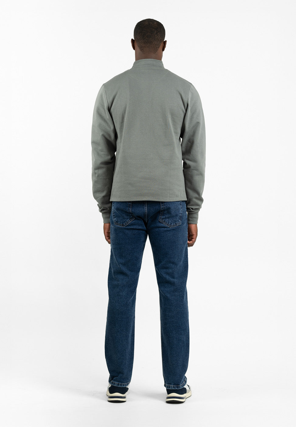 Piqué Neck Sweatshirt Sage