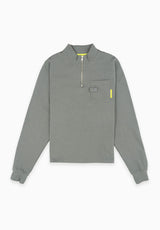 Piqué Neck Sweatshirt Sage