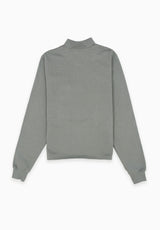 Piqué Neck Sweatshirt Sage