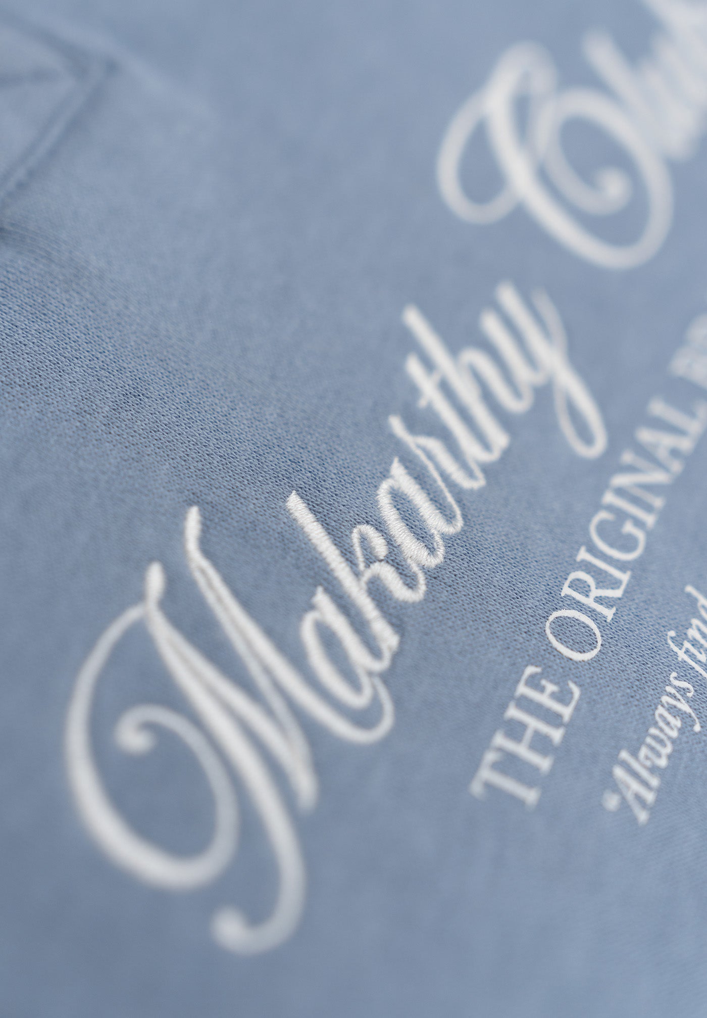 Mist Blue Snap-Neck Sweatshirt