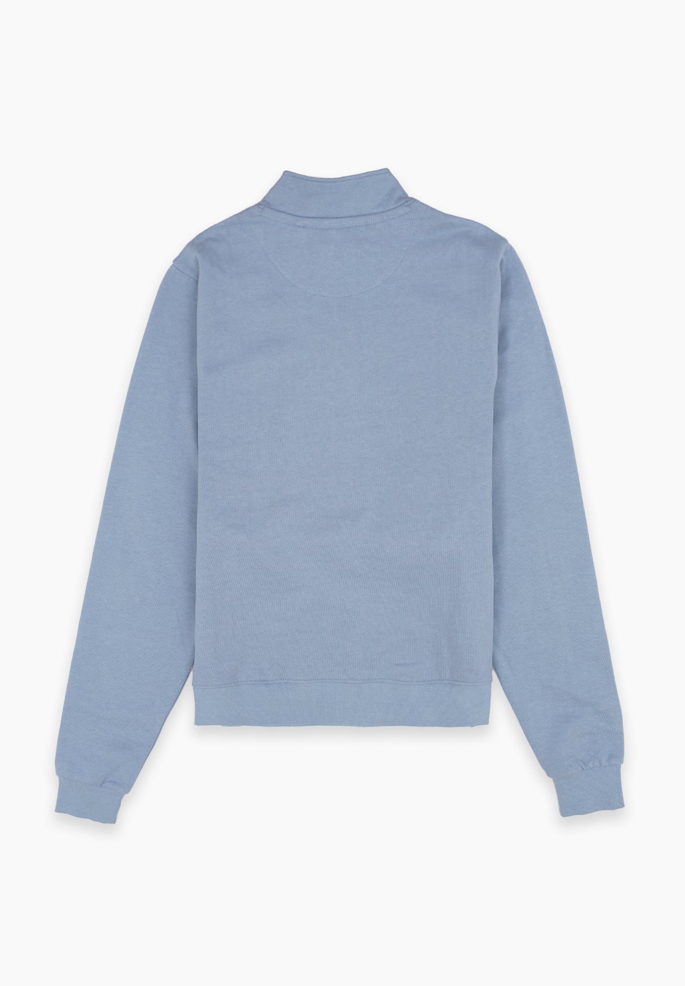 Mist Blue Snap-Neck Sweatshirt
