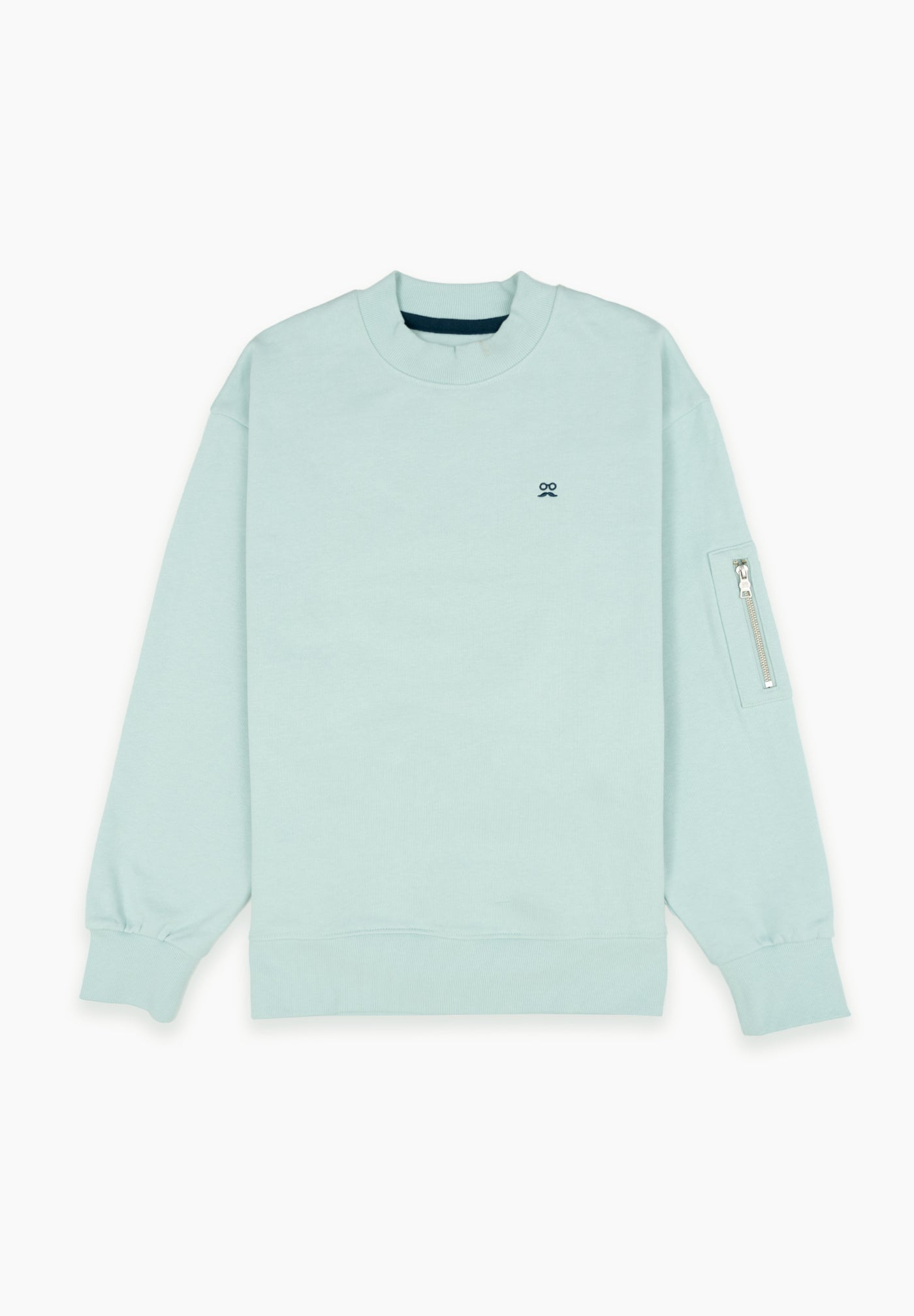 Aquamarine Crew Neck Pocket Sweatshirt