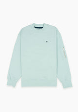 Aquamarine Crew Neck Pocket Sweatshirt