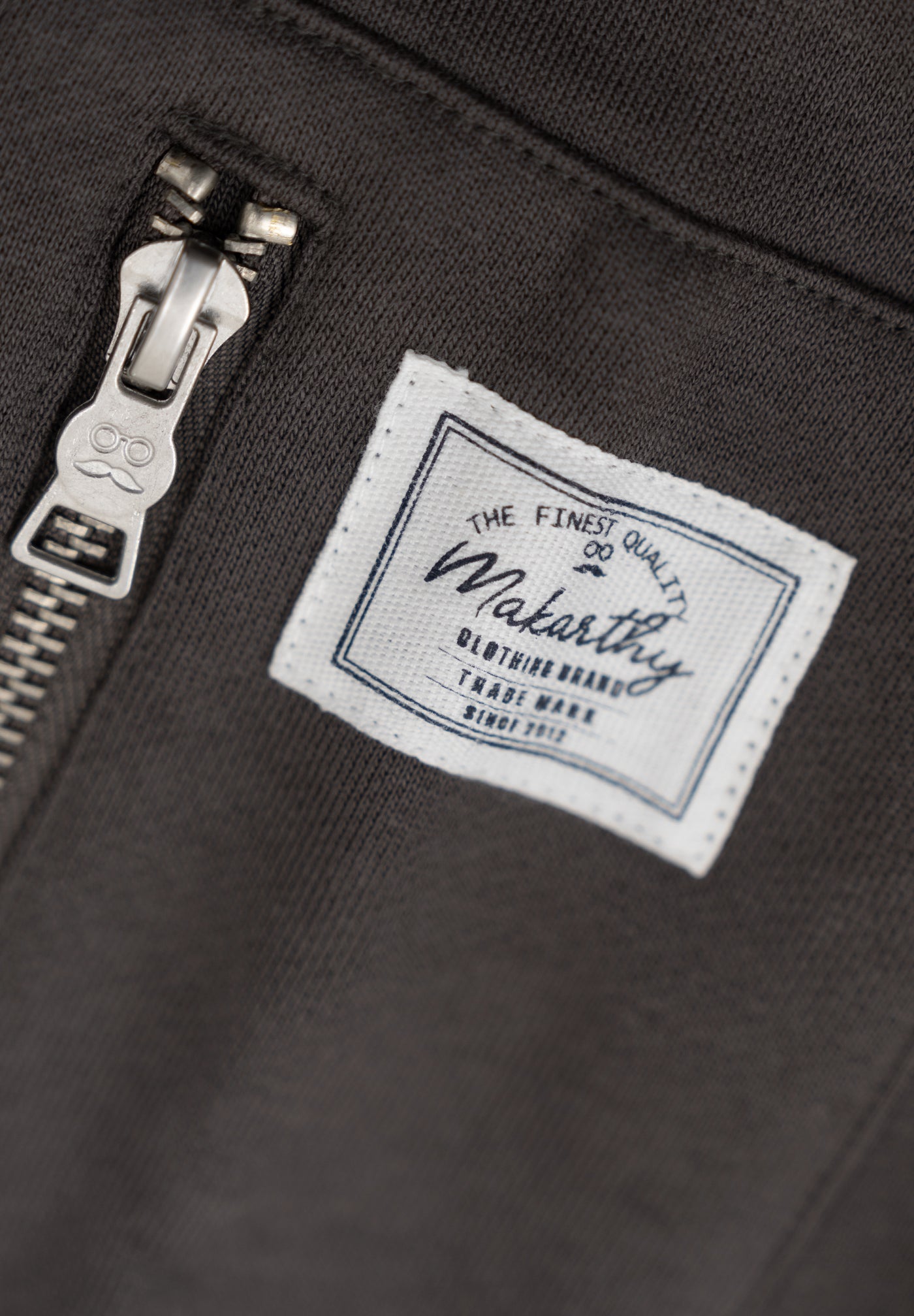 Crewneck Sweatshirt with Pocket in Charcoal