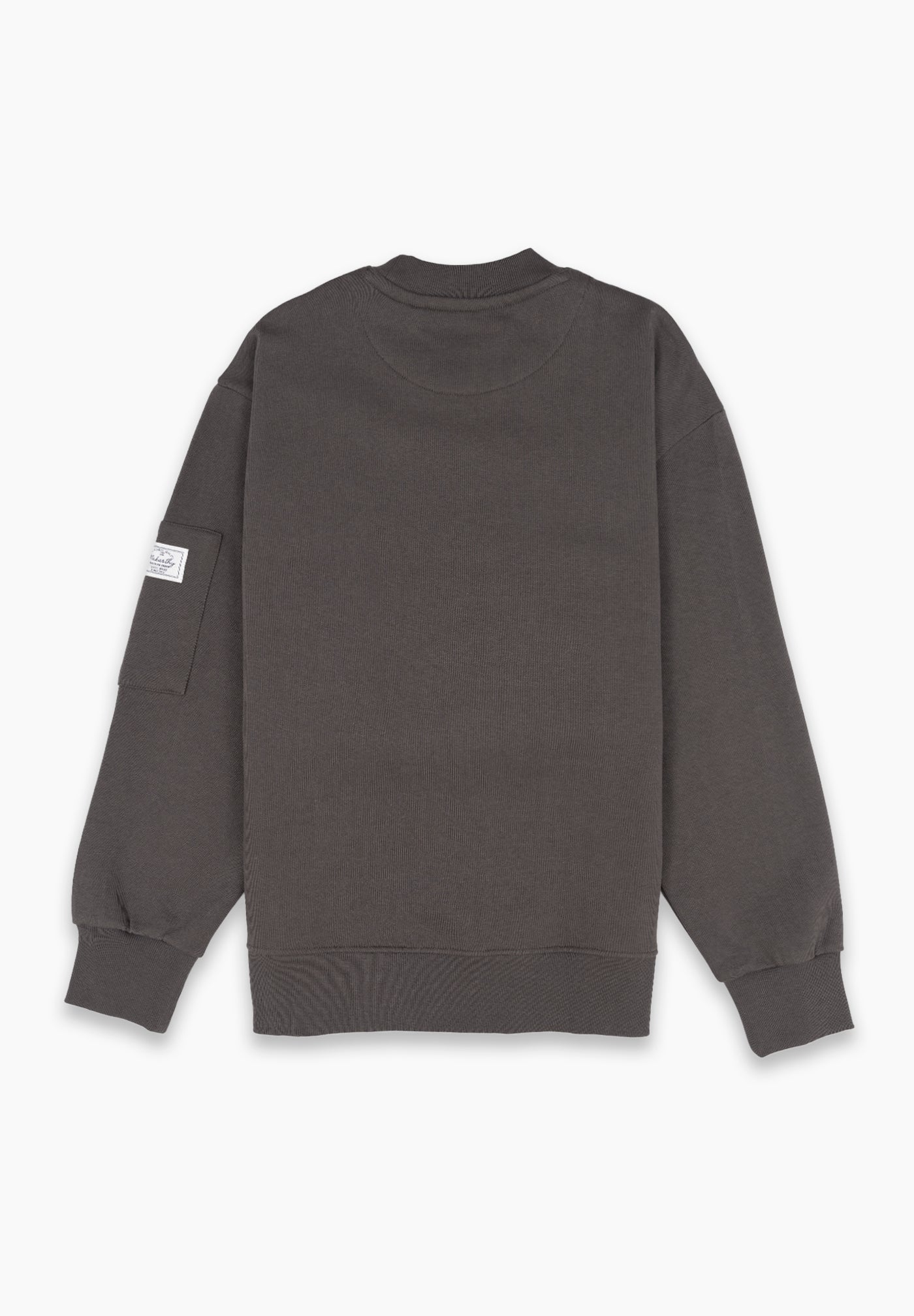 Crewneck Sweatshirt with Pocket in Charcoal