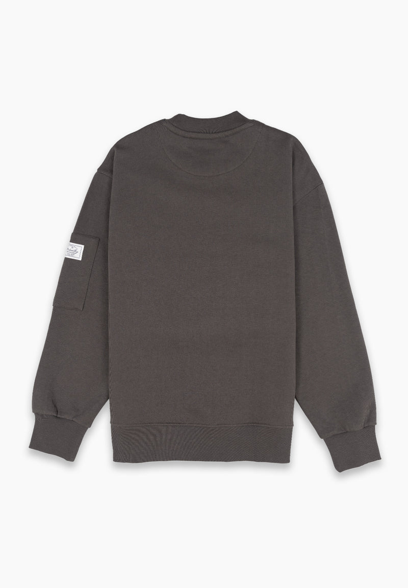 Sudadera Cuello Caja Bolsillo Carbón