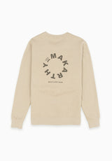 Sudadera Lettering Piedra