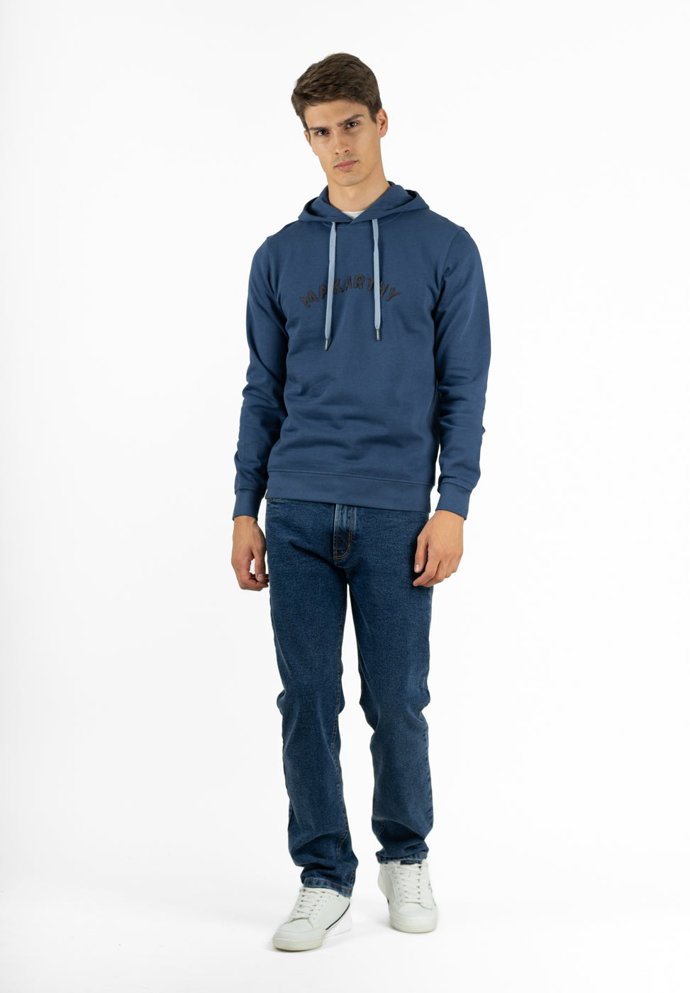 Hooded Towel Sweatshirt Dark Blue
