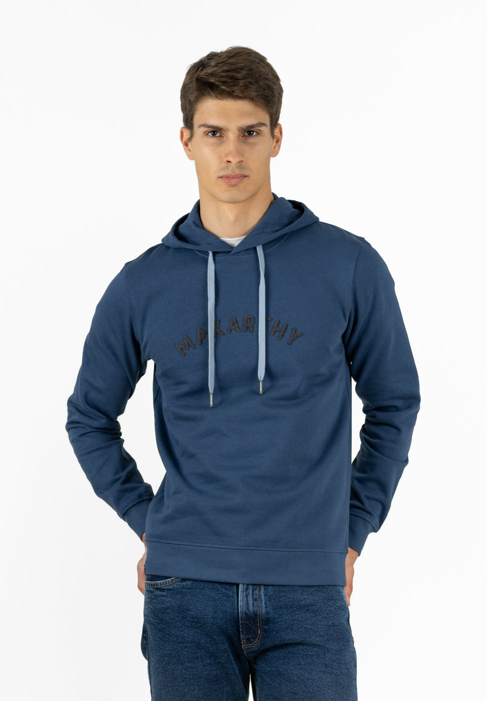 Hooded Towel Sweatshirt Dark Blue