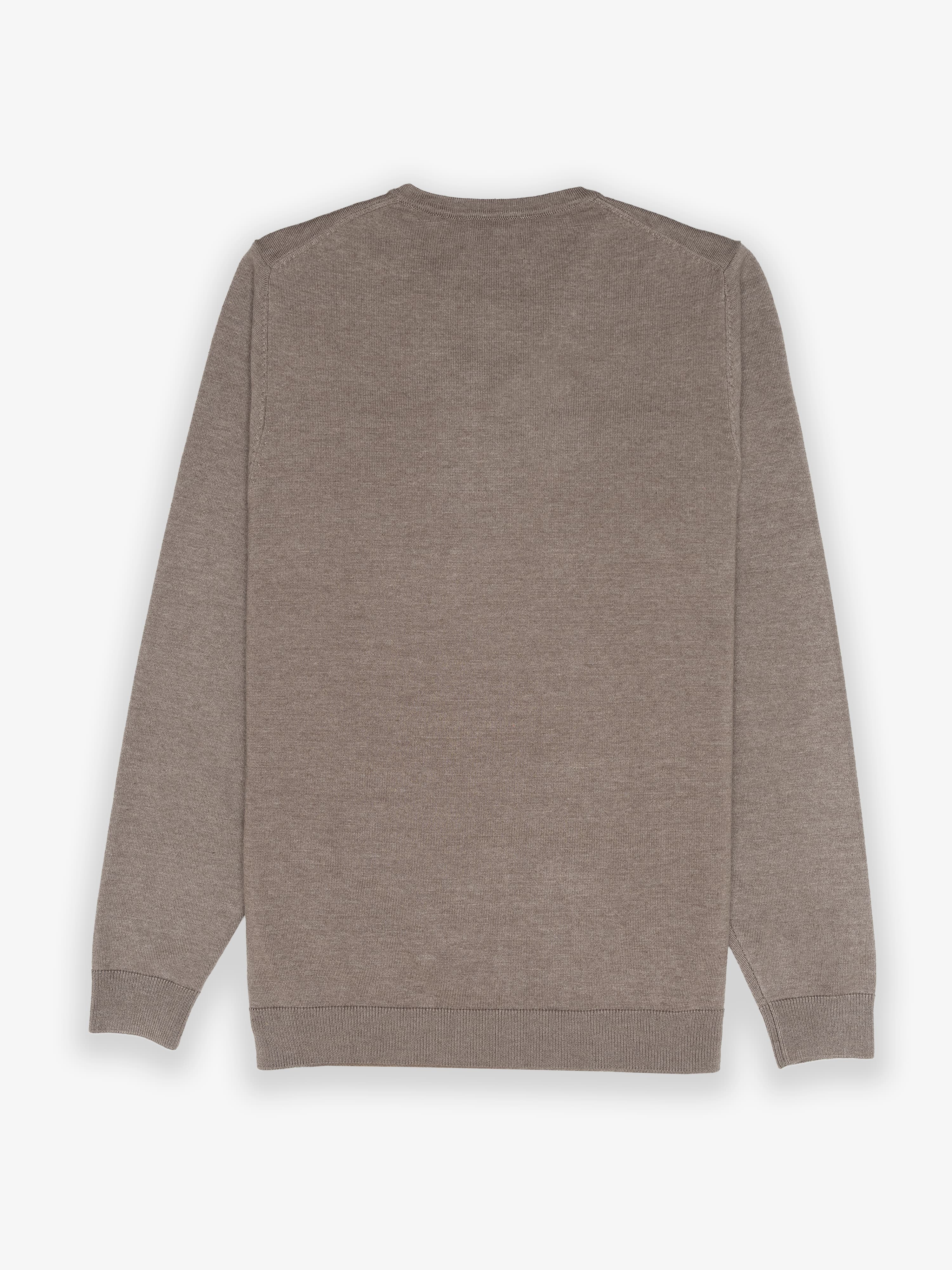Brown V-Neck Jumper