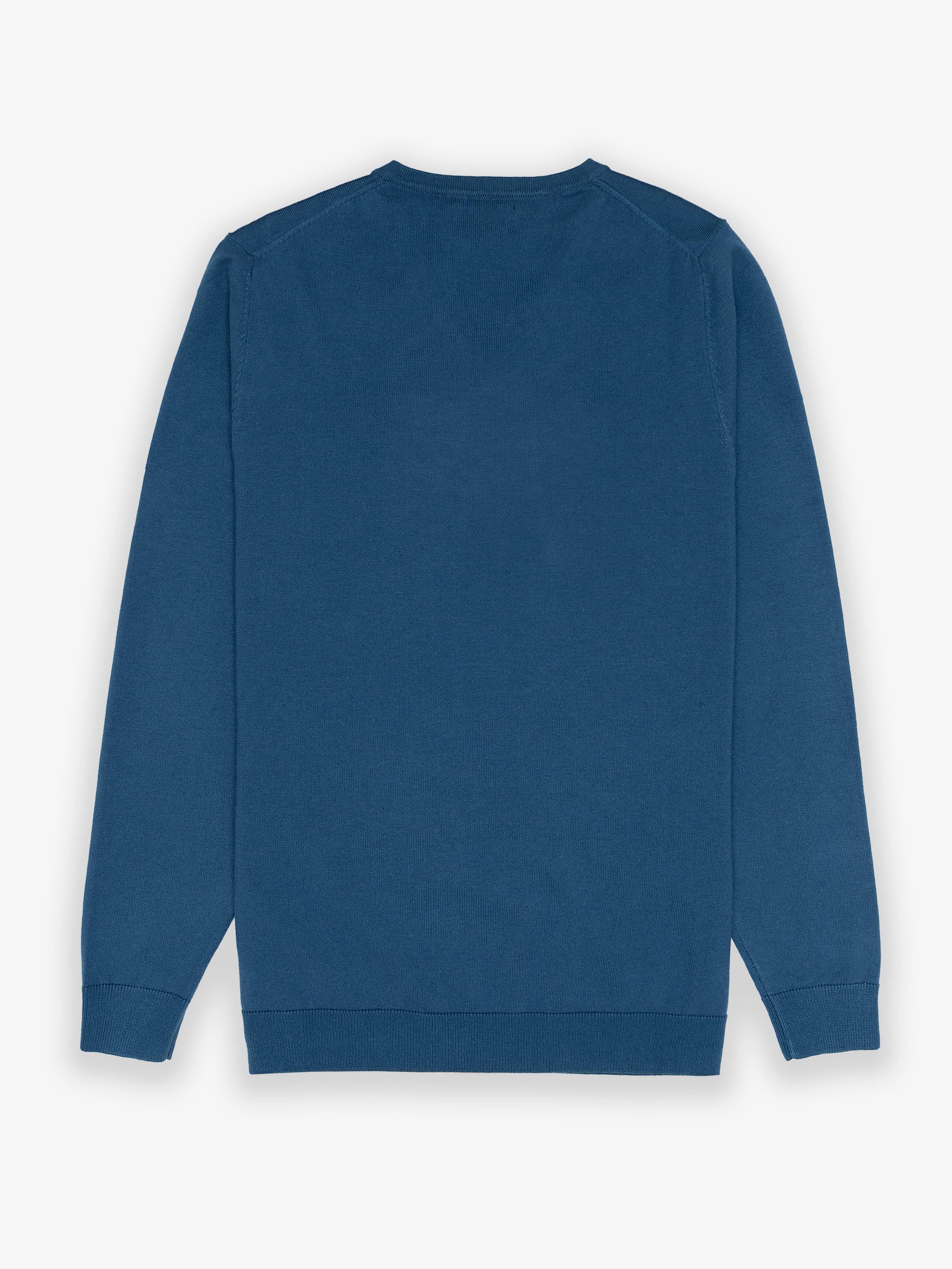 Indigo V-Neck Jumper
