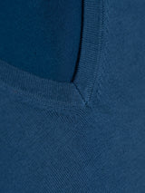 Indigo V-Neck Jumper
