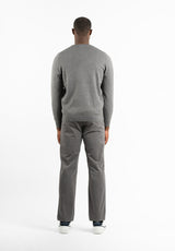 Jersey Cuello Pico Gris Oscuro