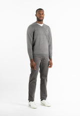 Jersey Cuello Pico Gris Oscuro