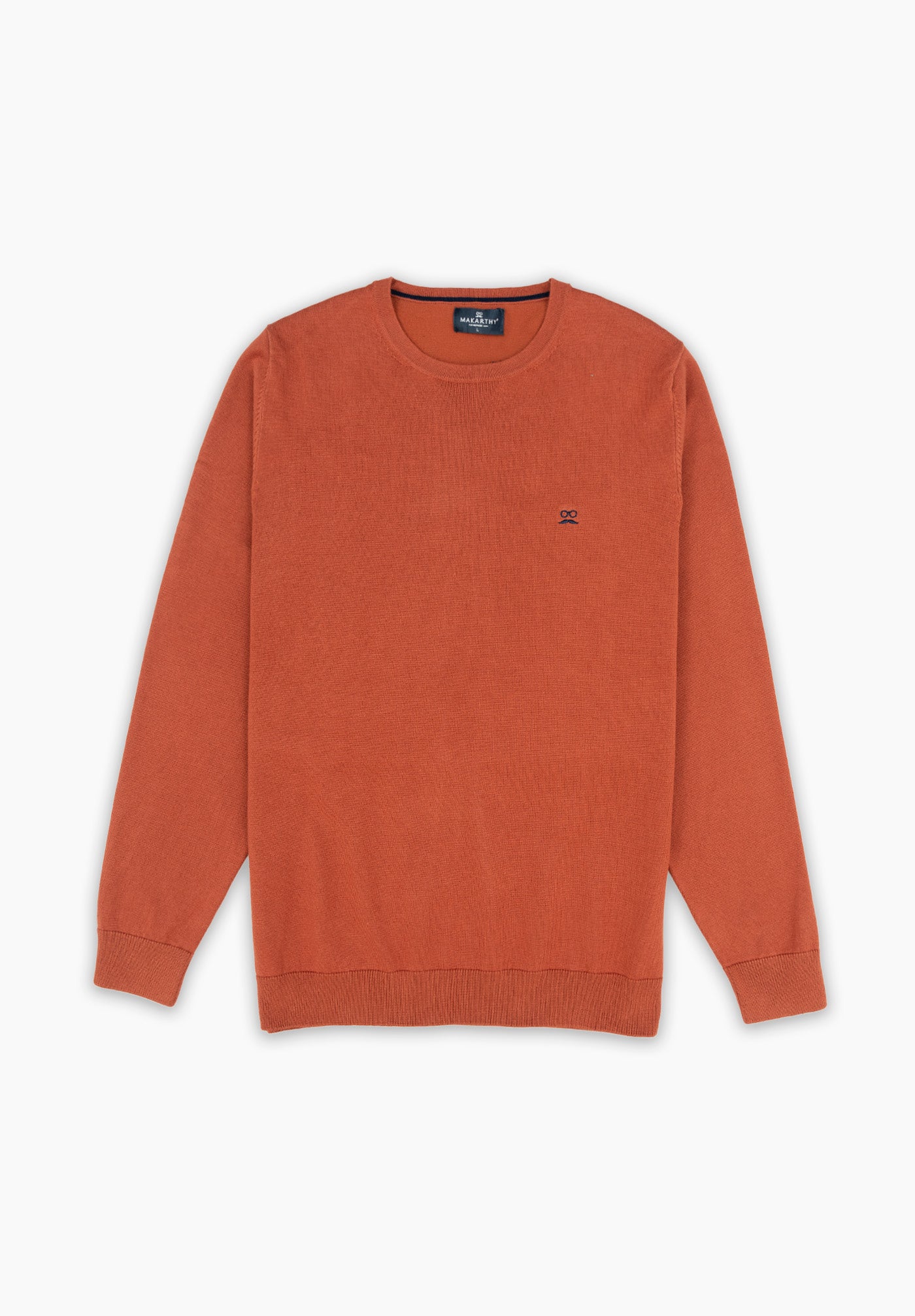 Rust-Colored Crew Neck Sweater