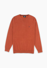 Rust-Colored Crew Neck Sweater