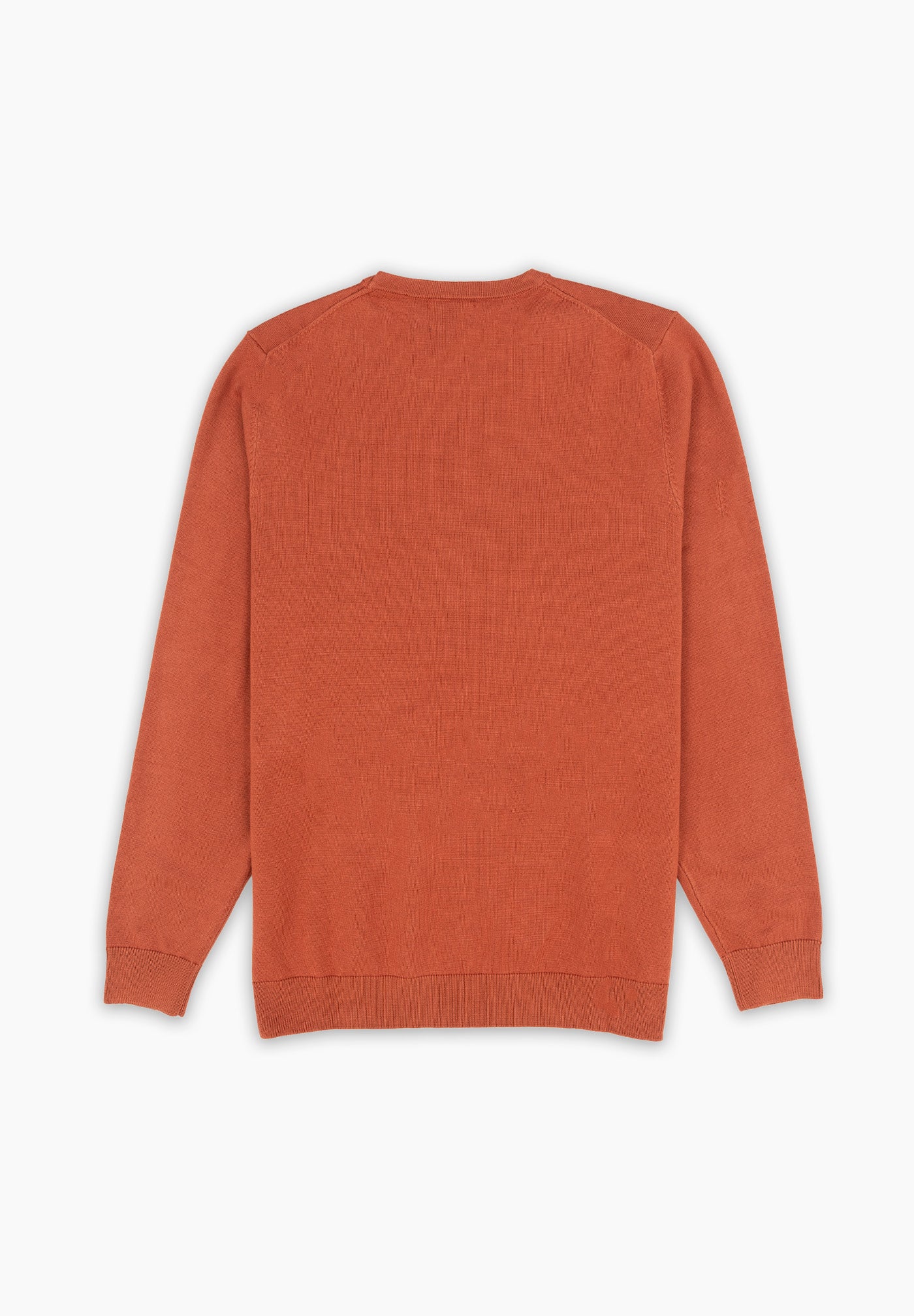 Rust-Colored Crew Neck Sweater