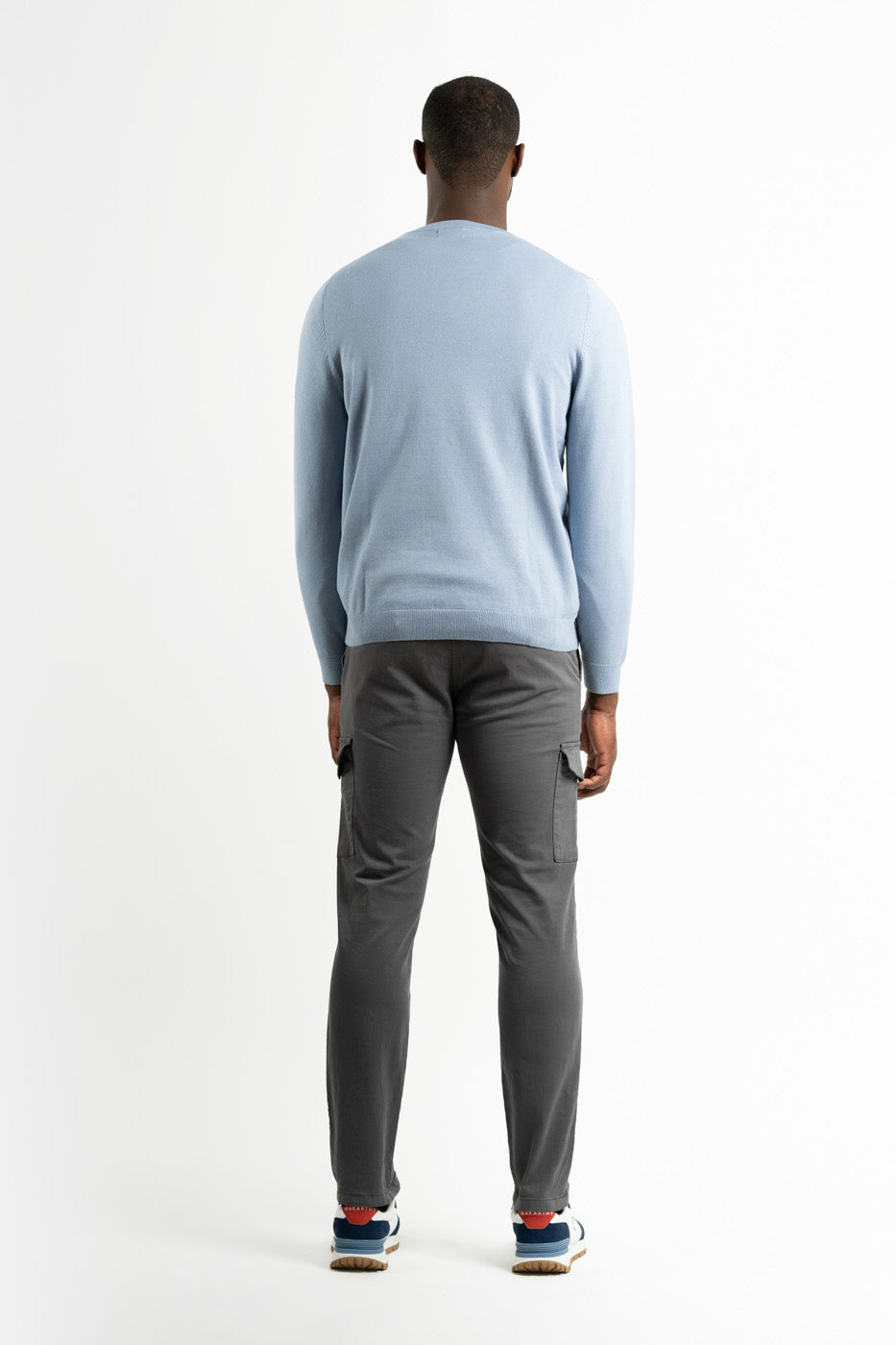 Fog Blue Crew Neck Sweater