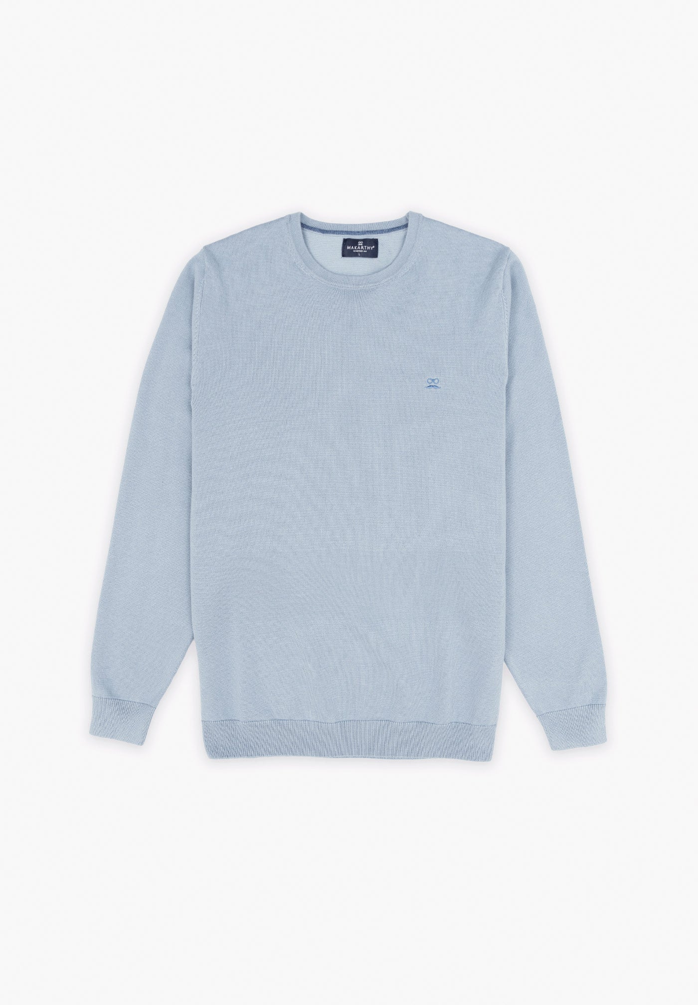 Fog Blue Crew Neck Sweater