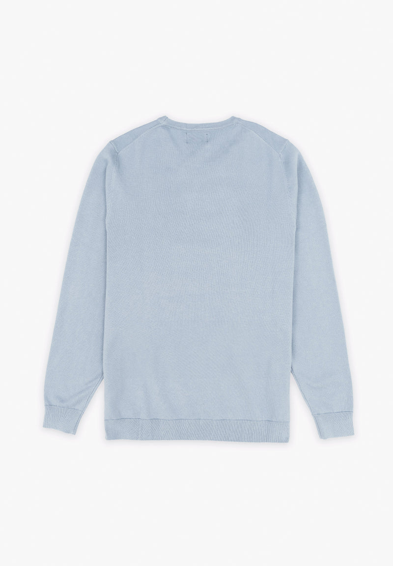 Jersey Cuello Caja Azul Niebla